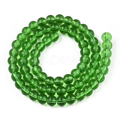 Transparent Glass Beads Strands GLAA-T032-T6mm-07-1