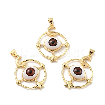 Opaque Resin Pendants KK-G419-09G-03-1