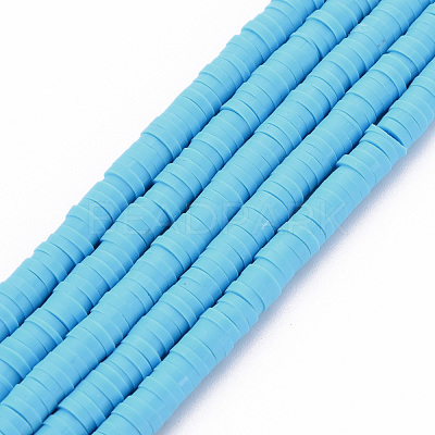 Handmade Polymer Clay Bead Strands X-CLAY-T002-4mm-65-1