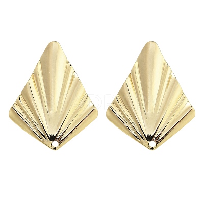 Brass Stud Earrings Findings X-EJEW-B063-10G-1
