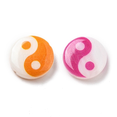 Printed Natural Freshwater Shell Beads SHEL-R129-07B-1