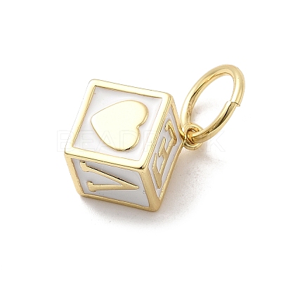 Brass Enamel Pendants KK-P338-43G-02-1