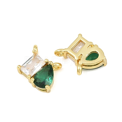 Brass Pave Cubic Zirconia Charms CU-CBA6A75-03G-12-1