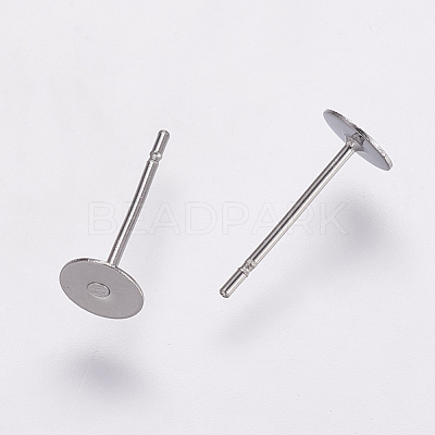 Non-Tarnish 304 Stainless Steel Stud Earring Settings X-STAS-K146-009-5mm-1