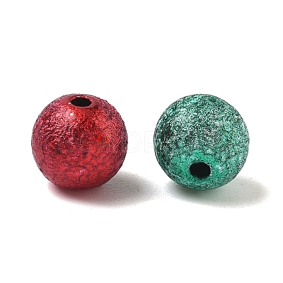 Spray Painted Acrylic Beads ACRP-Q018-8mm-M-1