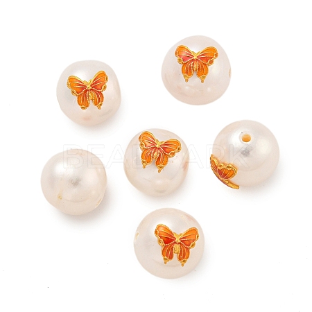 Round Natural Freshwater Pearl Beads PEAR-K009-11G-02-1
