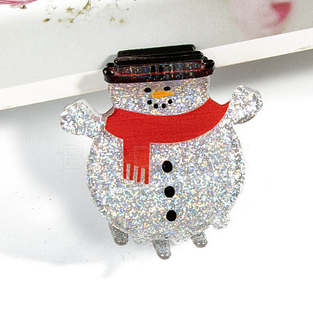Christmas Glitter Acrylic Claw Hair Clips PW-WG53E0C-05-1