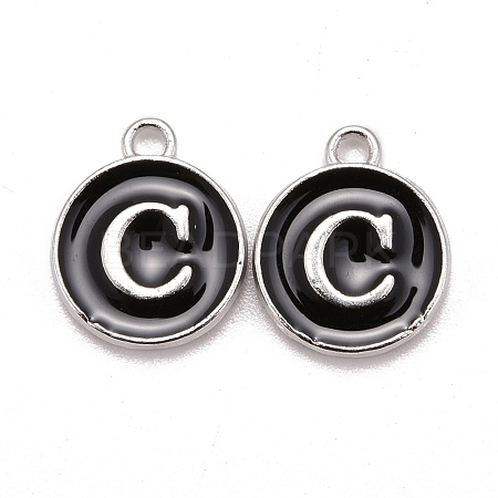 Platinum Plated Alloy Charms ENAM-S118-02C-P-1