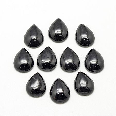 Natural Black Stone Cabochons G-R417-13x18-46-1