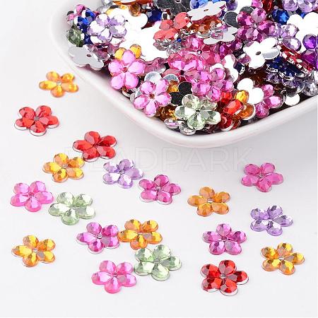 Acrylic Rhinestone Flat Back Cabochons GACR-11D-M-1