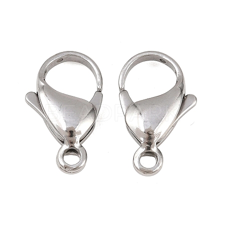Tarnish Resistant 304 Stainless Steel Lobster Claw Clasps X-STAS-G035-H-1