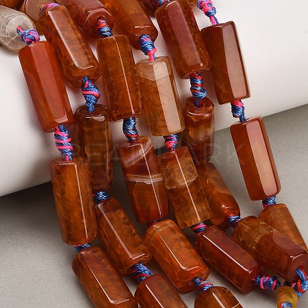 Natural Dragon Veins Agate Beads Strands GG-CBAD37B-01-1