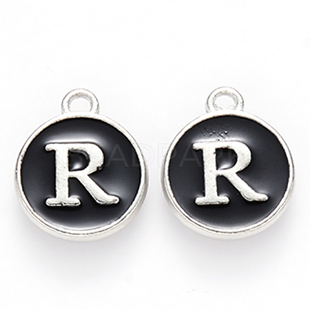 Platinum Plated Alloy Charms X-ENAM-S118-02R-P-1