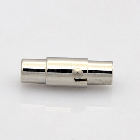 Tarnish Resistant Column 304 Stainless Steel Locking Tube Magnetic Clasps STAS-N014-25-3mm-1