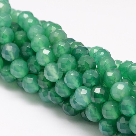 Natural Green Onyx Agate Beads Strands X-G-K115-23F-8mm-1
