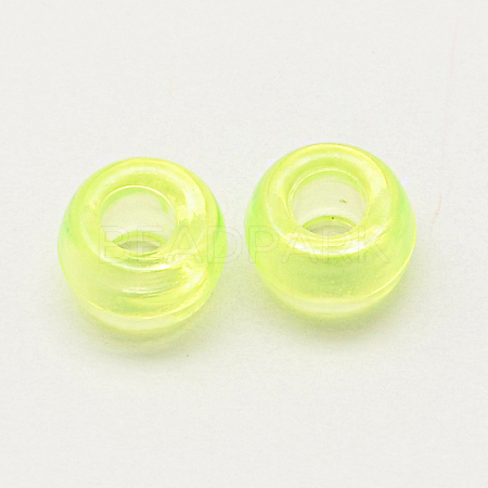 Transparent Acrylic European Beads MACR-Q156-02E-1