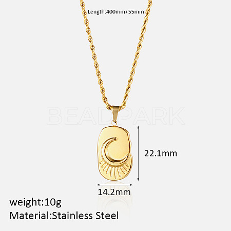 304 Stainless Steel Pendant Necklaces for Women FS-WG3C5F5-08-1