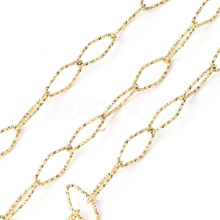 Ion Plating(IP) 304 Stainless Steel Textured Horse Eye Link Chains CHS-I020-01B-G-1