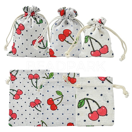 18Pcs 3 Styles Burlap Packing Pouches ABAG-FS0001-10-1