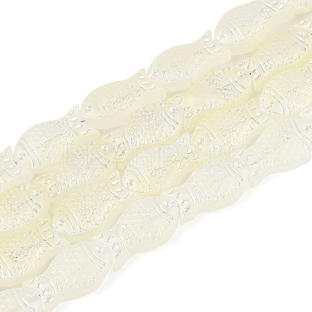 Frosted Glass Beads Strands GLAA-T023-40C-08-1
