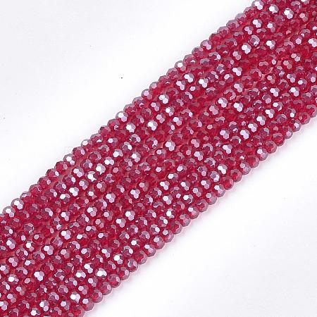 Electroplate Glass Bead Strands EGLA-R015-4mm-4-1