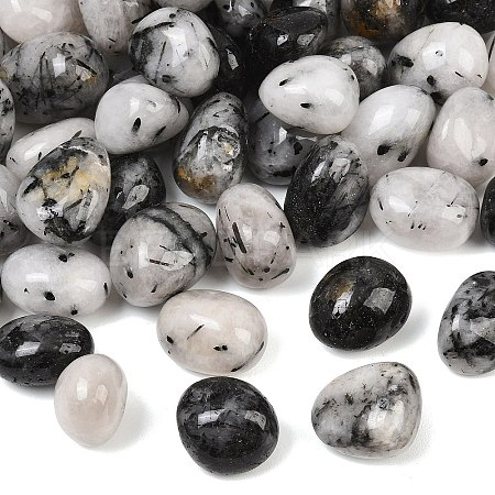 Natural Tourmalinated Quartz Beads GG-CBAD0F6-A10-01-1