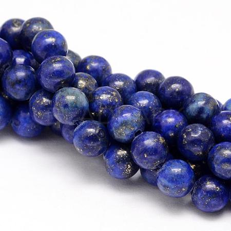 Natural Lapis Lazuli Round Beads Strands X-G-I181-10-8mm-1