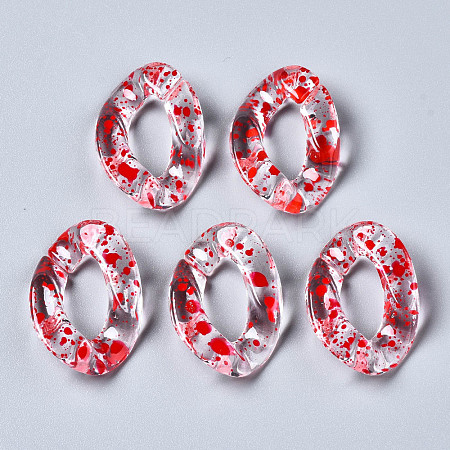Transparent Spray Paint Acrylic Linking Rings X-TACR-Q276-001D-1