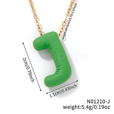 Alloy Initial Pendant Necklaces RS8745-10-1