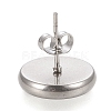 Non-Tarnish 304 Stainless Steel Stud Earring Settings X-STAS-K202-05E-P-3