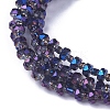 Electroplate Glass Beads Strands EGLA-J147-B-FR01-3