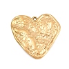 Textured 304 Stainless Steel Pendants STAS-D264-06G-G-1