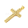 Brass Micro Micro Pave Clear Cubic Zirconia Pendants KK-A212-01Q-G-2