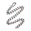 Faceted Rondelle Handmade Electroplate Glass Beads Chains AJEW-JB00130-01-2