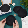 Imitation Hemp Round Fascinator Hat Base for Millinery LS-AJEW-WH0472-45A-02-3