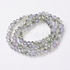 Electroplate Glass Beads Strands EGLA-A034-J4mm-S07-2