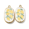 Fruit & Floral & Animals Printed Handmade Porcelain Pendants STAS-Z207-01G-03-1