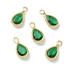 Brass Glass Charms KK-Z136-15G-01-1