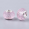 Resin Rhinestone European Beads RPDL-T002-03I-2