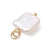 Baroque Natural Nucleated Pearl Keshi Pearl Pendants X-PALLOY-JF04833-5