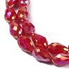 Opaque Solid Color Electroplate Glass Beads Strands LS-EGLA-N013-P10mm-B07-3