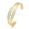 Hollow Out 304 Stainless Steel Cuff Bangles for Women BJEW-Z097-03G-4