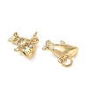 High Polished Ocean Brass Micro Pave Clear Cubic Zirconia Pendants CU-CBAF3CF-02Q-01-2