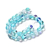 Synthetic Moonstone Beads Strands G-P528-J01-17-2