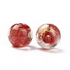 Handmade Gold Foil Glass Beads LAMP-C004-03B-1
