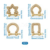 4Pcs 4 Style Brass Micro Pave Clear Cubic Zirconia D-Ring Anchor Shackle Clasps ZIRC-PJ0001-02-7