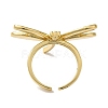 Rack Plating Brass Cuff Rings for Women RJEW-G325-04D-G-3