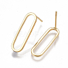 Brass Stud Earrings KK-T038-484A-2