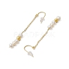 Natural Pearl Dangle Earrings EJEW-P286-42G-2