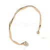 Wave Alloy Cuff Bangles BJEW-L701-04G-4